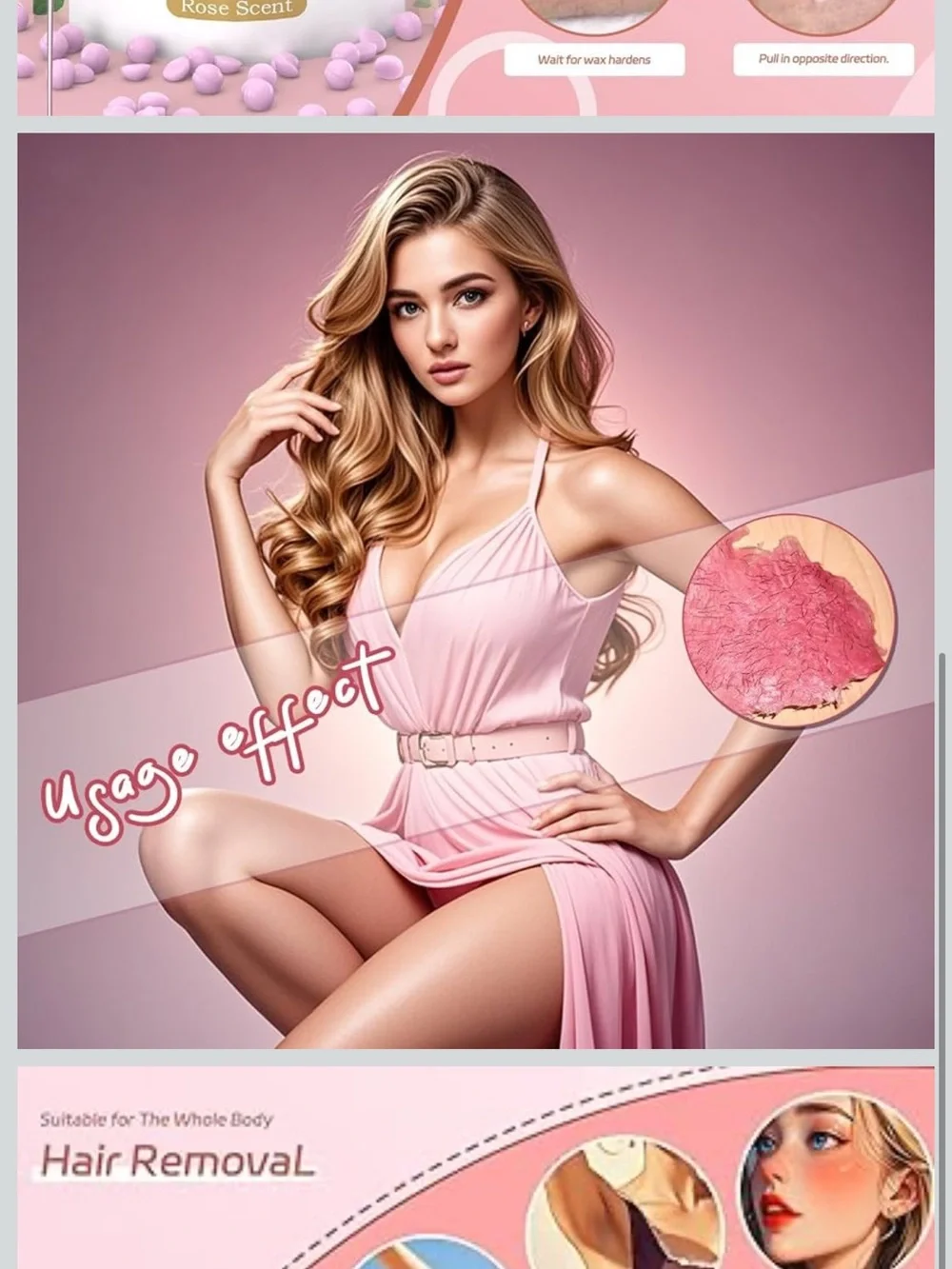 NEW Q.jeny Hard Wax Beads 2.5 lb Rose Formula Sensitive Skin Hair Removal